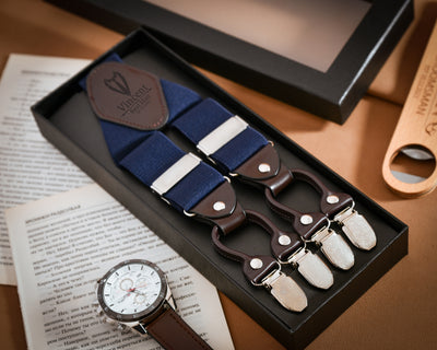 Personalized Men’s Y-Shaped Heavy Duty Suspenders Elastic Straps, Men’s Leather Suspenders, Anniversary Gifts Groomsmen Gift
