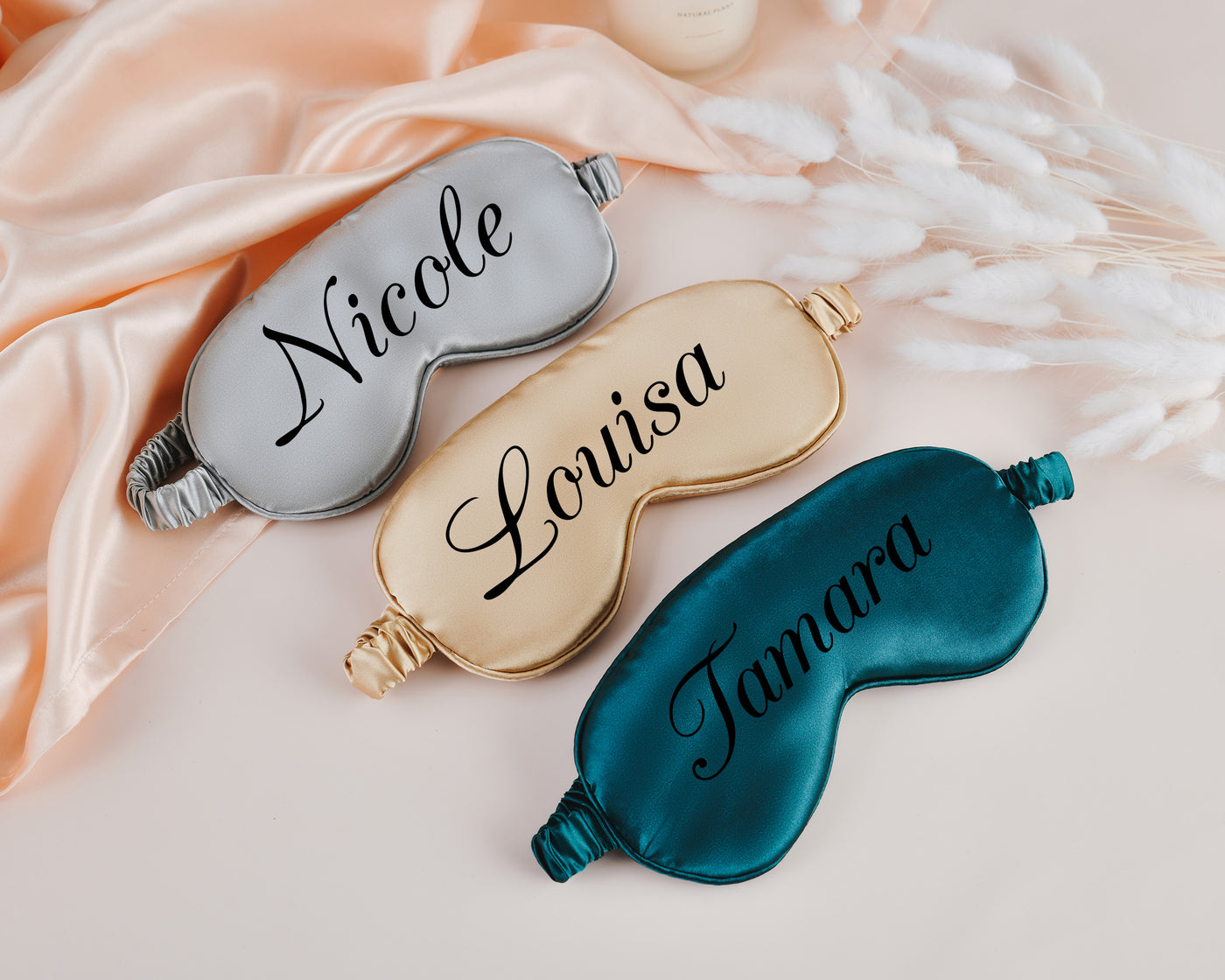 Customized Eye Masks Personalized Sleeping Masks Elegant Eye Mask Set for the Perfect Bridesmaid Proposal or Wedding Gift